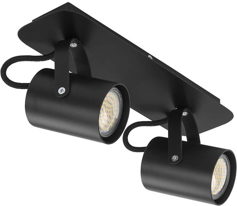 Sigma KAMERA Czarny 2 plafon - Lampa sufitowa 2x GU10 (max 25W) 32559