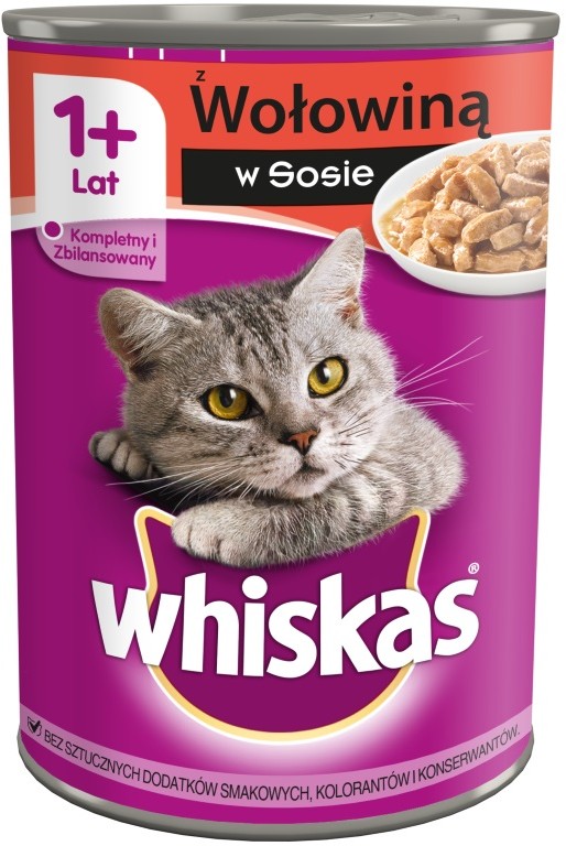 Whiskas Adult Wołowina puszka 12x400g