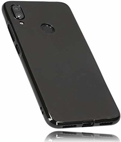 Mumbi etui z prawdziwej skóry kompatybilne z Xiaomi Redmi Note 7, skórzane etui, kolor czarny Xiaomi Redmi Note 7