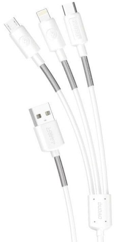 Dudao Dudao Kabel 3w1 4A 1,2m L8S Biały dudao_20200226104151