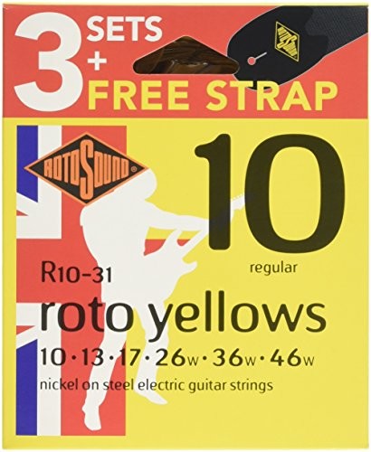 Rotosound rotos górne Electrics 3 Pack with free Strap R10-31