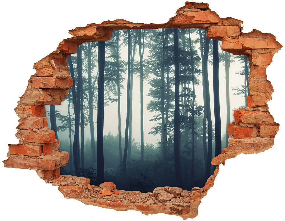 Wallmuralia.pl Samoprzylepna naklejka beton Las we mgle