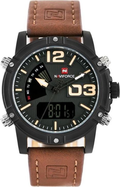 Naviforce Zegarek ZEGAREK MĘSKI CYCLONE DUAL TIME zn036e + box uniwersalny 11777