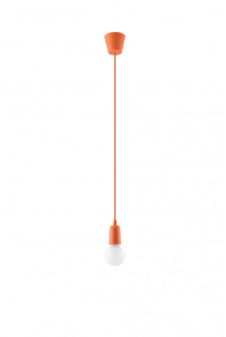 Pomarańczowa lampa wisząca industrialna - 3X EX541 Kyzo
