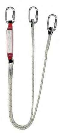 PROTEKT ABM/2 LB 102 - amortyzator bezpieczeństwa z podwójną linką +zatrzaśniki AZ003 i 2AZ023 - 2m.