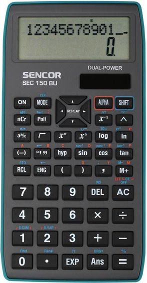 SENCOR Kalkulator SEC 150 BU Szary niebieska ramka SEC 150 BU