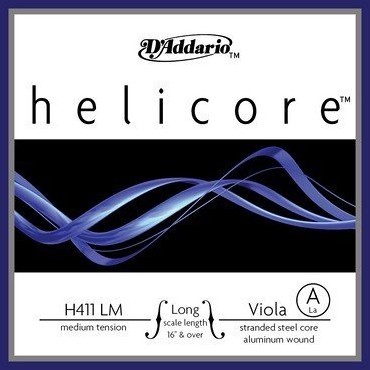 D'Addario H411-LL Helicore Viola pojedyncza gitary 'A' aluminiowy owinięta H411 LM