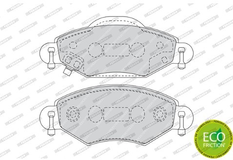 FERODO (FEDERAL-MOGUL) Zestaw klocków hamulcowych, hamulce tarczowe (FEDERAL-MOGUL) FDB1513