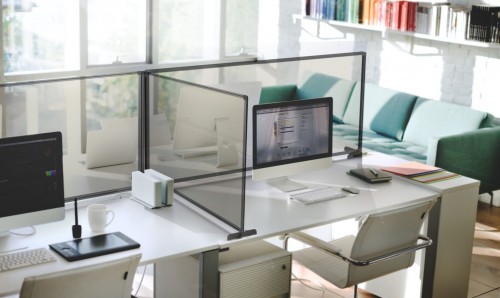 MEMOBE Osłona / Pleksa ochronna MEMOBE 65x60cm srebrna podstawa MOS065060.46.38