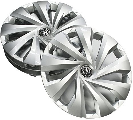 Volkswagen 2g0071455 15 cali kołpaki ozdobne kołpaki Srebrny (4 sztuki) osłony koła czapki felgach stalowych 2G0071455