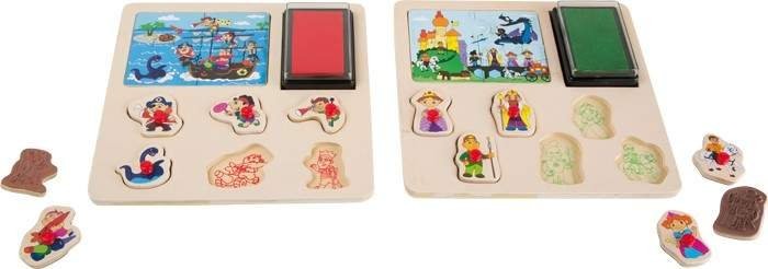 Small Foot Design Puzzle i Stempelki Postaci, zabawka kreatywna