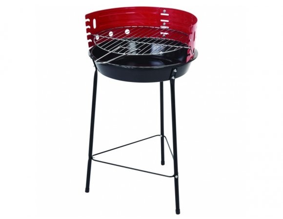 Patio PATIO GRILL OKRĄGŁY 33 CM STAL CZARNO CZERWONY 91310