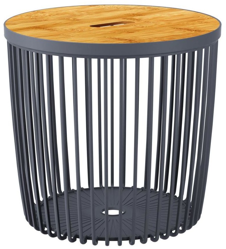 PROSPERPLAST Stolik-kosz na kwiaty Clubo 38.6x35.8 cm antracyt Prosperplast