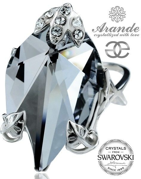 Swarovski Arande PIERŚCIONEK Srebro COMET LEAF OTWARTY 700275