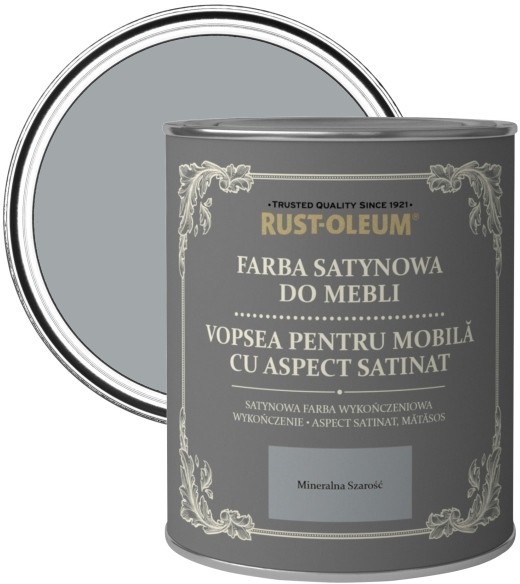 Rust-Oleum Farba do mebli Rust-Oleum mineralna szarość satyna 0 75 l R0070116G5
