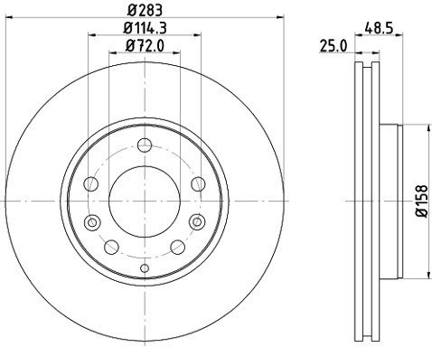 HELLA PAGID Tarcza hamulcowa PAGID 8DD355110-361