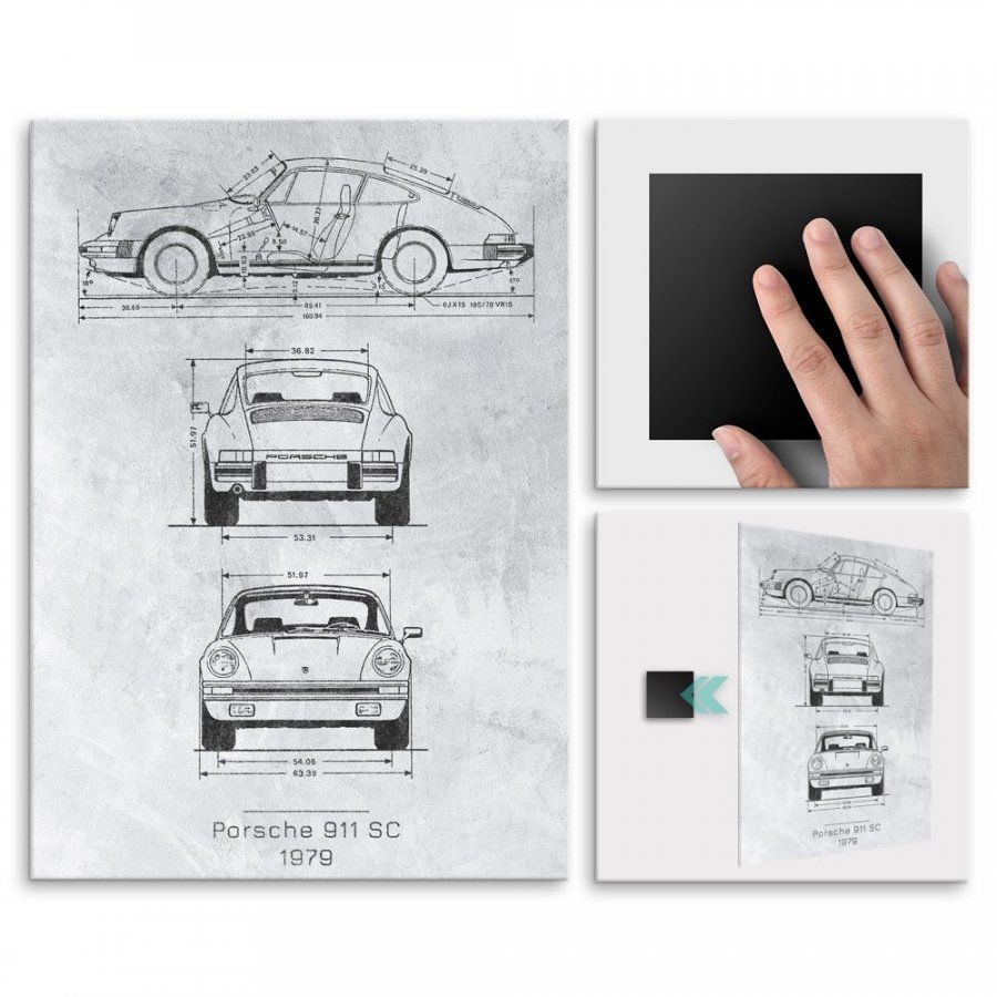 Pix4home Plakat metalowy Porsche 911 SC Projekt Stone M POS-M-03091