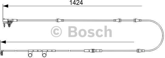 Bosch Zestyk ostrzegający o zużyciu okładzin hamulcowych przód 1 987 473 581