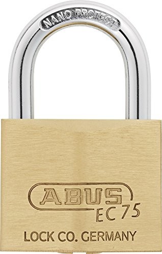 Abus ABUS 26850 Kłódka 80 MM długimi zausznikami z mosiądzu z 7561, odwraca się, równocześnie zamykający