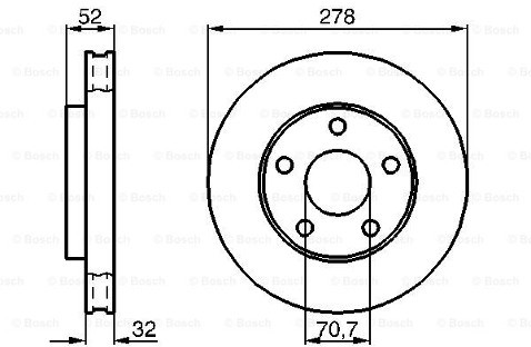 BOSCH Tarcze hamulcowe (komplet 2 sztuk) 0 986 478 486