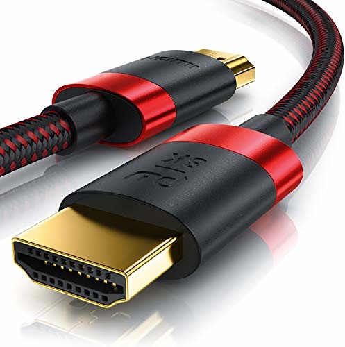 CSL-Computer CSL - 8K kabel HDMI 2.1-0,5 m - 8K@60Hz 4K @ 120Hz DSC - HDTV 7680 x 4320 - UHD II - HDMI 2.1 2.0a 2.0b - 3D - Highspeed kabel HDMI Ethernet - HDR - ARC - wtyk precyzyjny - do Blu Ray PS4 Xbox 722304381722