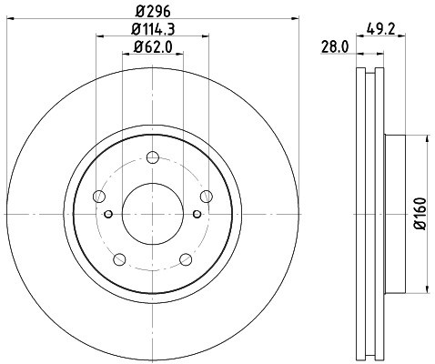 HELLA PAGID Tarcza hamulcowa PAGID 8DD355115-191