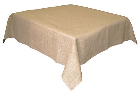 LA Linen La len naturalny obrus z juty, kwadratowa, 52 52 TCburlap52X52Natural