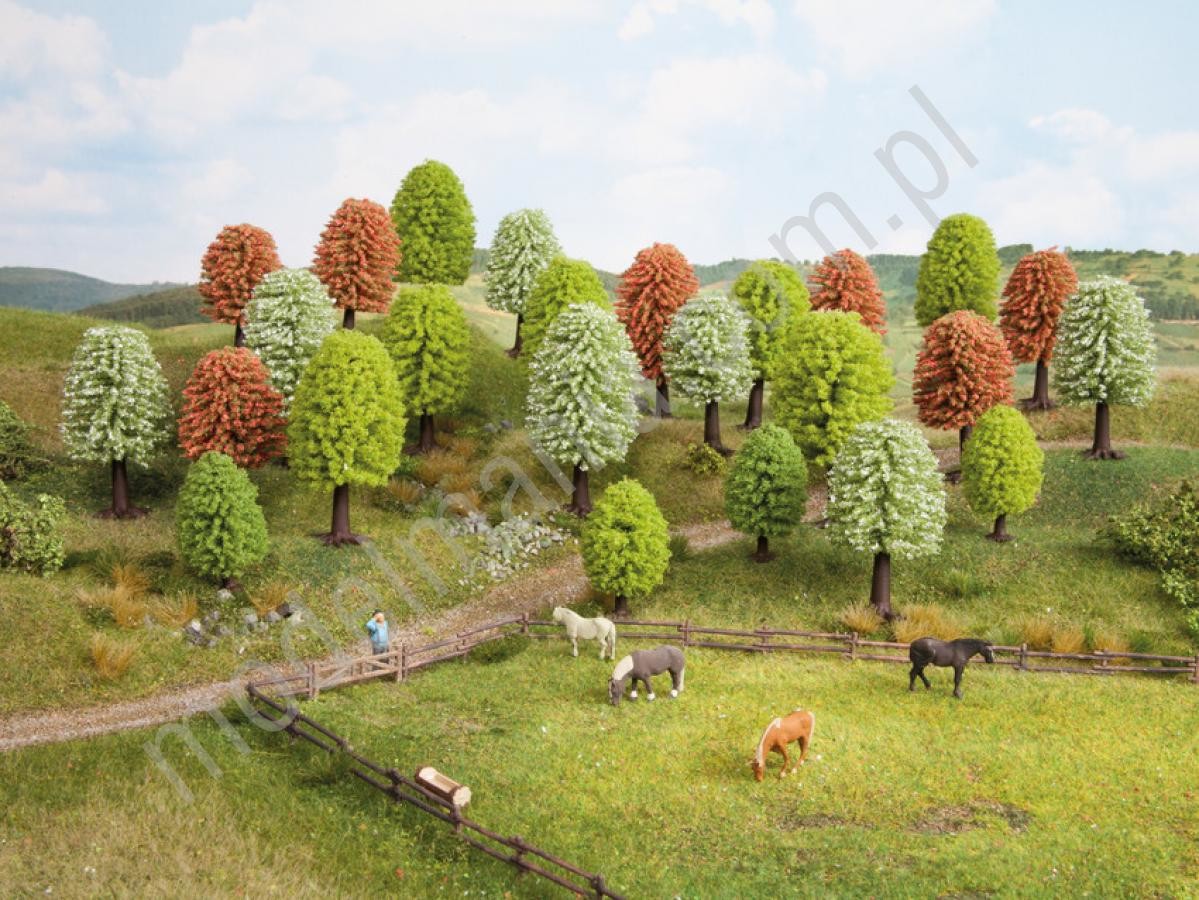 NOCH Drzewa wiosenne, liściaste, 25 szt 5-9cm 26806
