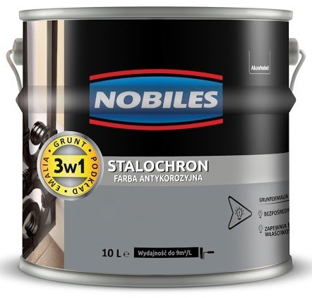 Nobiles STALOCHRON- farba antykorozyjna, brąz RAL 8017 , 10 l