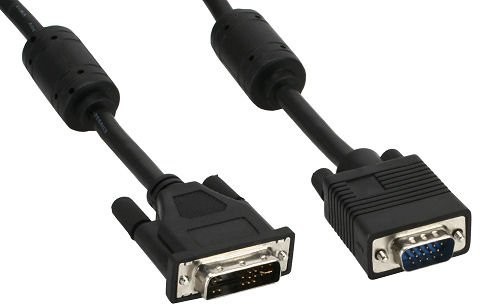 InLine Przewód DVI Analog 12 + 5 wtyk do 15pol HD wtyk VGA 1,8 m 1 szt. 4043718177820