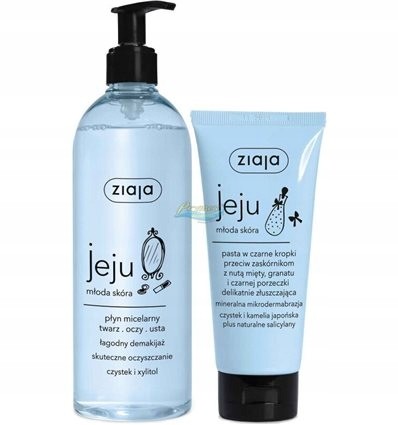 Ziaja Jeju Zestaw - płyn micelarny + pasta