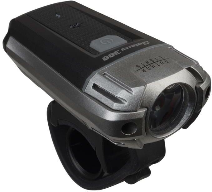 Author Lampka przednia Solaris 300lm USB czarna, na kask, kierownicę, adapter GoPro
