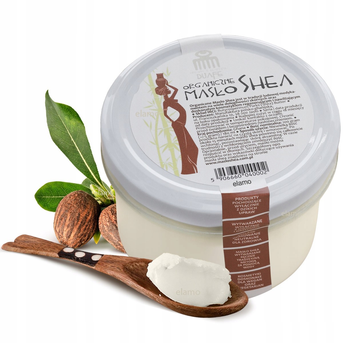 Masło Shea Organiczne Nierafinowane Ghana Duafe