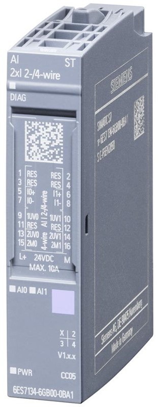 Siemens Simatic et 200sp analog input module ai 2xi 2-/4-wire stan 6ES7134-6GB00-0BA1
