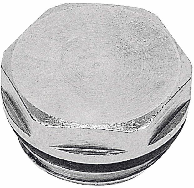 FERRO Korek zaślepiający z oringiem 1/2 niklowany