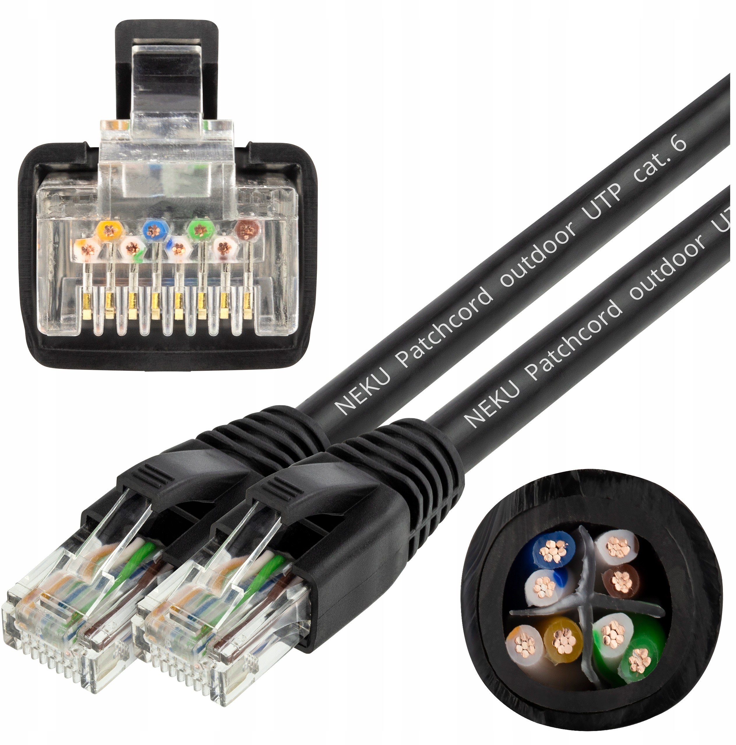 Neku Patchcord zewnętrzny Utp kat.6 RJ45 Uv Cu 5m