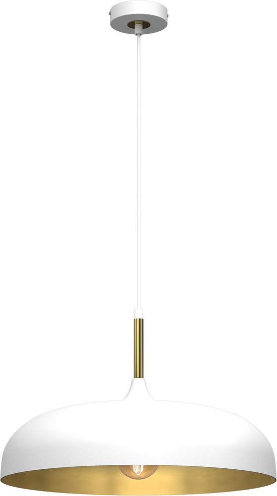 Milagro Lampa wisząca LINCOLN WHITE/GOLD 1xE27 MLP7899