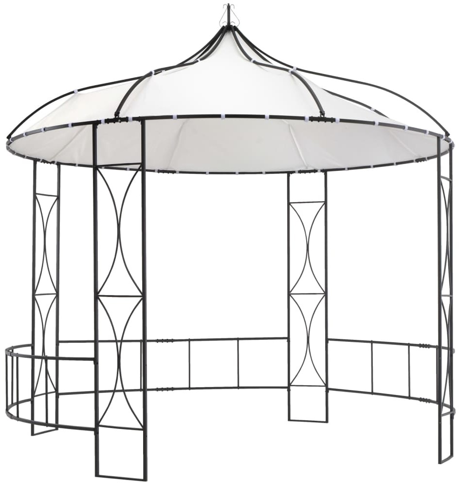 vidaXL Altana, 300 x 290 cm, biała, okrągła