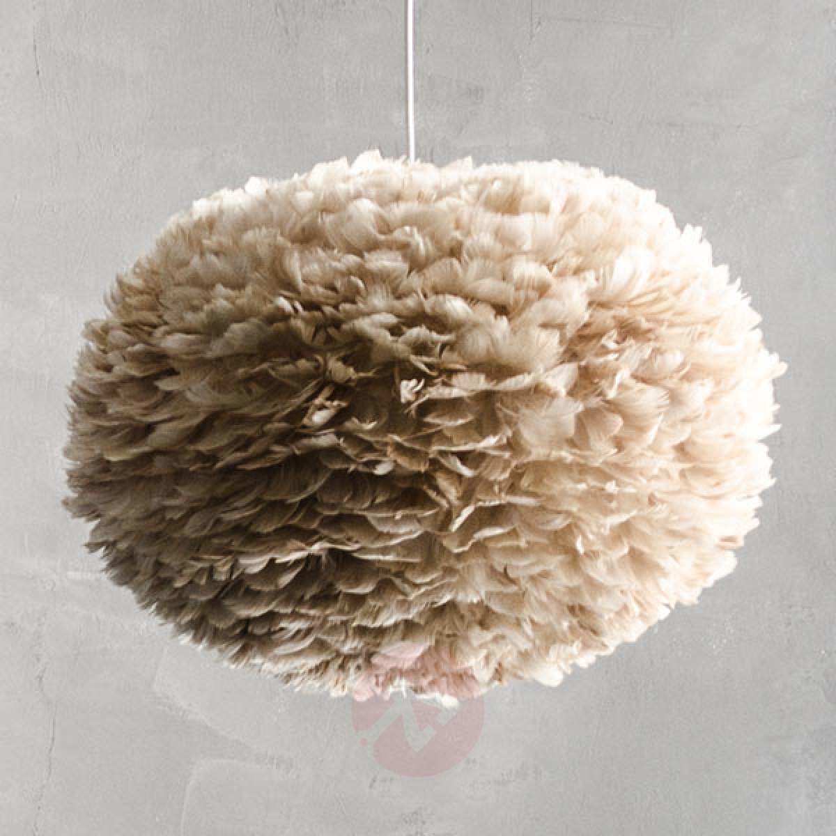 Vita Copenhagen Lampa wisząca Eos large, jasnobrązowy klosz