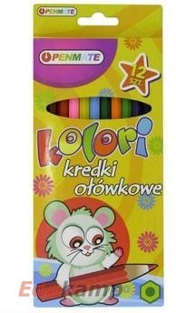 Tadeo Trading Kredki 12 kolorów ołówkowe KOLORI KR19TT