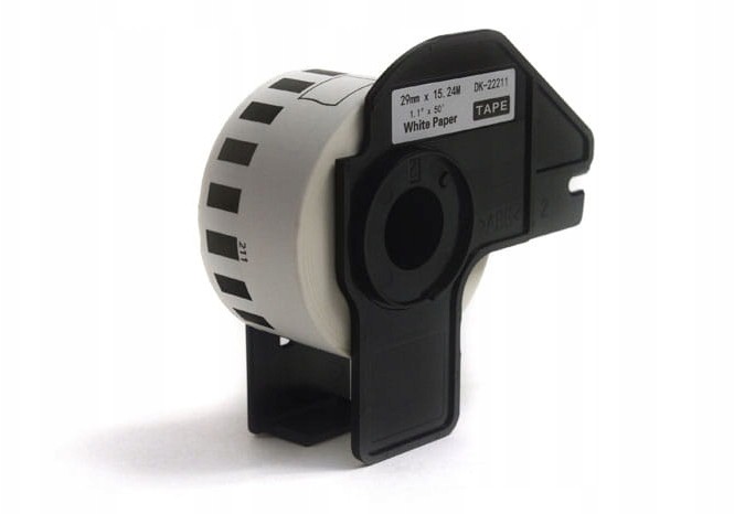 Brother Etykiety JetWorld Dk Czarny na Białym 29mm