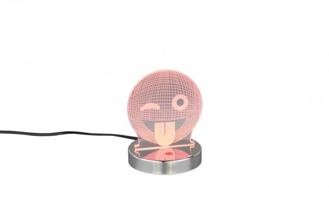 Reality SMILEY Lampa stołowa LED Chrom 1-punktowy Wesoły śmieszny Obszar wewnętrzny SMILEY Czas dostawy od 6-10 dni roboczych R52641106