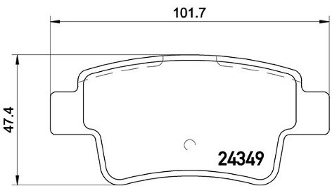 BREMBO Zestaw klocków hamulcowych, hamulce tarczowe P 59 057