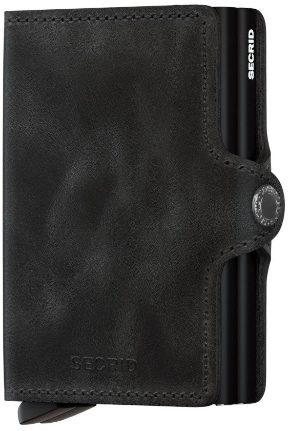 Secrid Podwójny portfel z ochroną kart RFID Twinwallet Secrid Vintage - black TV-Black