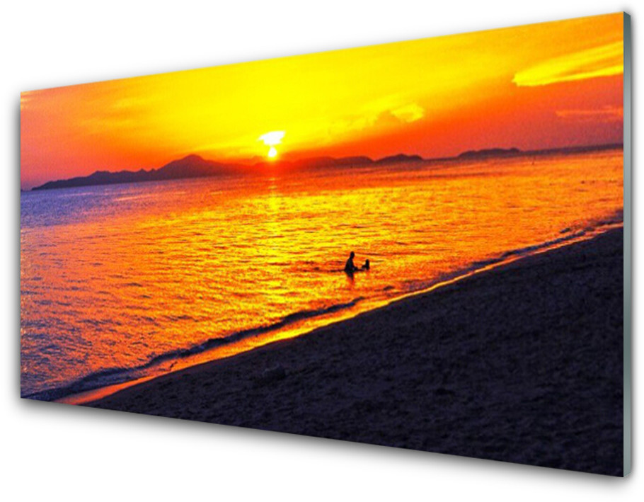 Tulup.pl Panel Kuchenny Morze Słońce Plaża Krajobraz 100x50cm