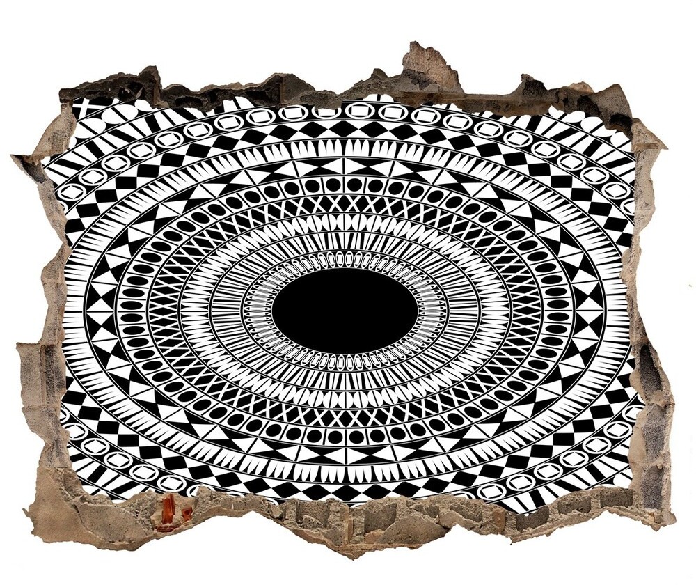 Wallmuralia.pl Dziura 3d fototapeta naklejka Ornamenty okrąg