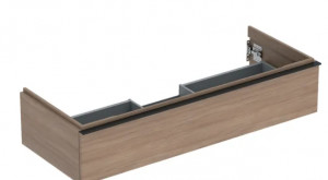 GEBERIT 502.313.JH.1 Szafka pod umywalkę iCon z jedną szufladą 118,4 cm x 24,7 cm x 47,6 cm d$604b melaminowa struktura drewna lava matowy
