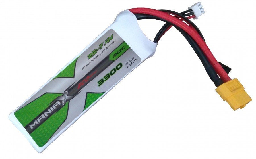 ManiaX 3300mAh 7.4V 30C ManiaX - nadajnikowo-odbiornikowy MXP2S-3300-30C-TX-RX
