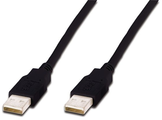 Digitus Kabel USB Kabel połączeniowy USB 2.0 Typ USB A/USB A M/M czarny 1,8m (AK-300100-018-S)