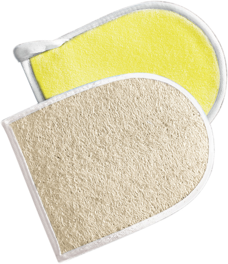 YORK BEAUTY Rękawica do kąpieli i peelingu z naturalnej luffy Pomarańczowy) oficjalny sklep internetowy YORK 4015010-001252
